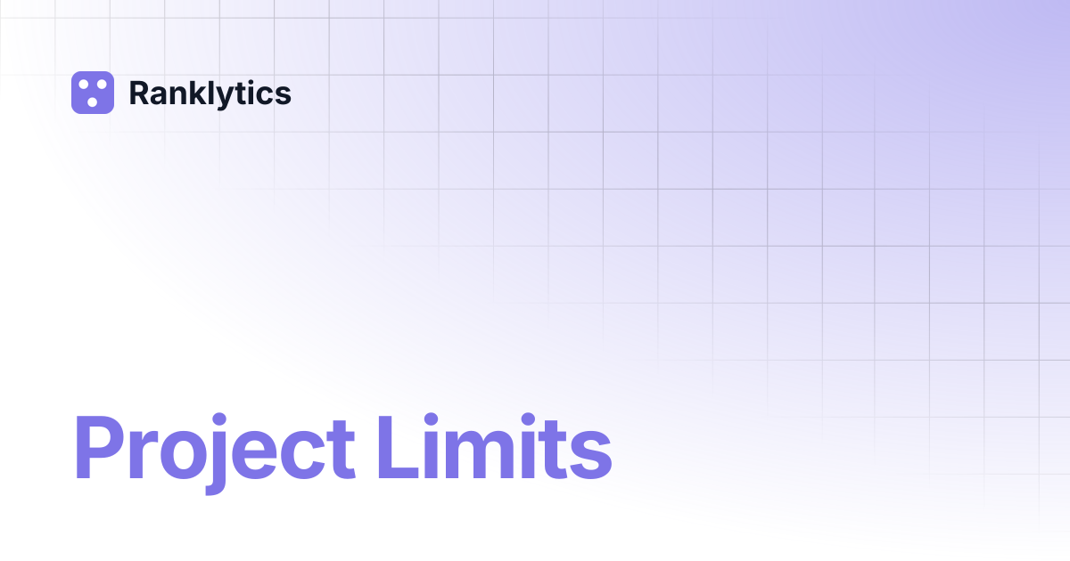 Project Limits | Ranklytics